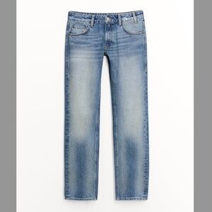 Zara the Malibu straight cut mid rise jeans made in Europe NWT